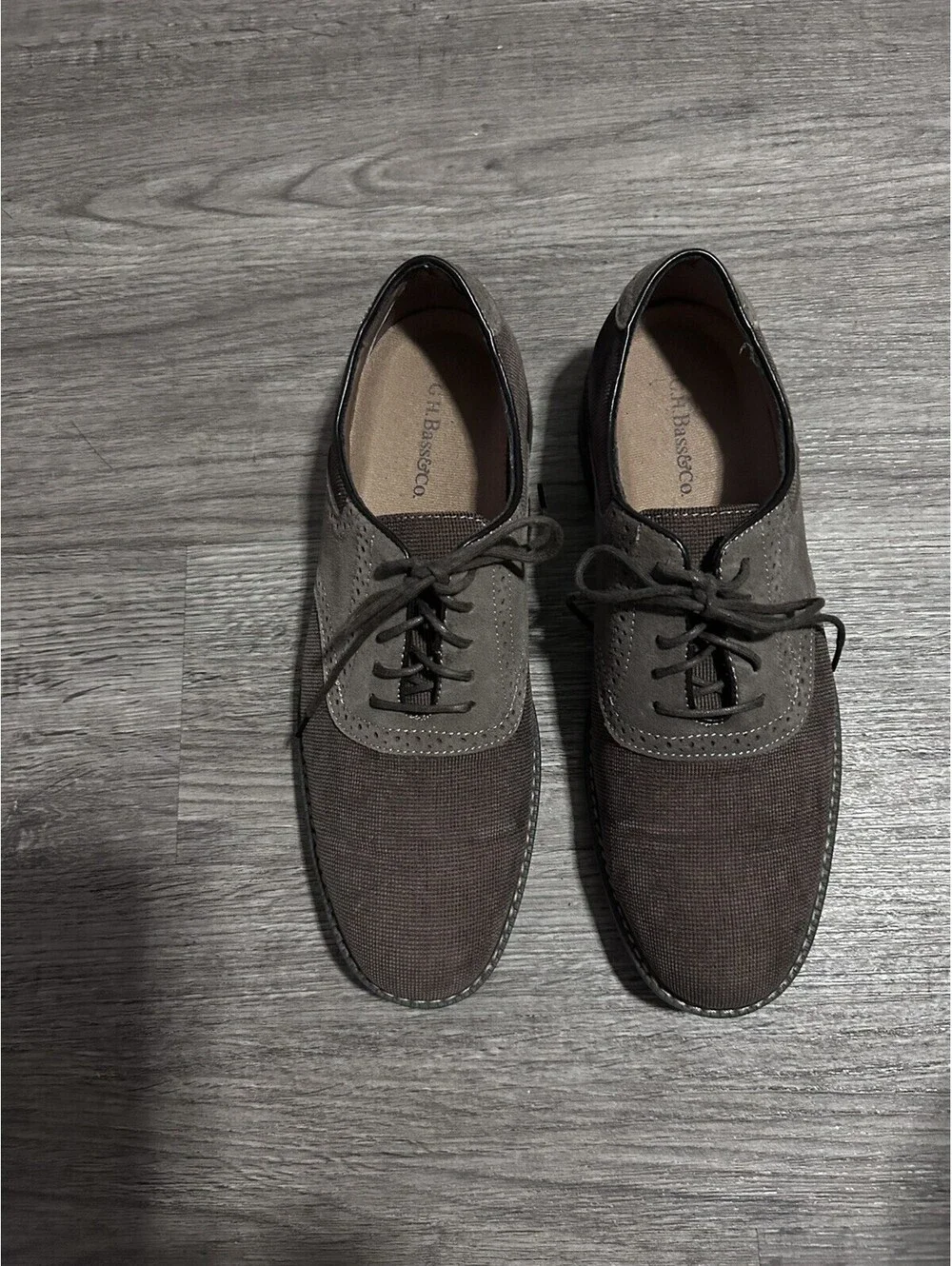 G.H. Bass & Co Shoes Mens 10.5 M Chadwick Wingtip Oxford Brown Leather Casual